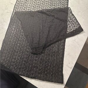 Elegant Black Lace Scarf